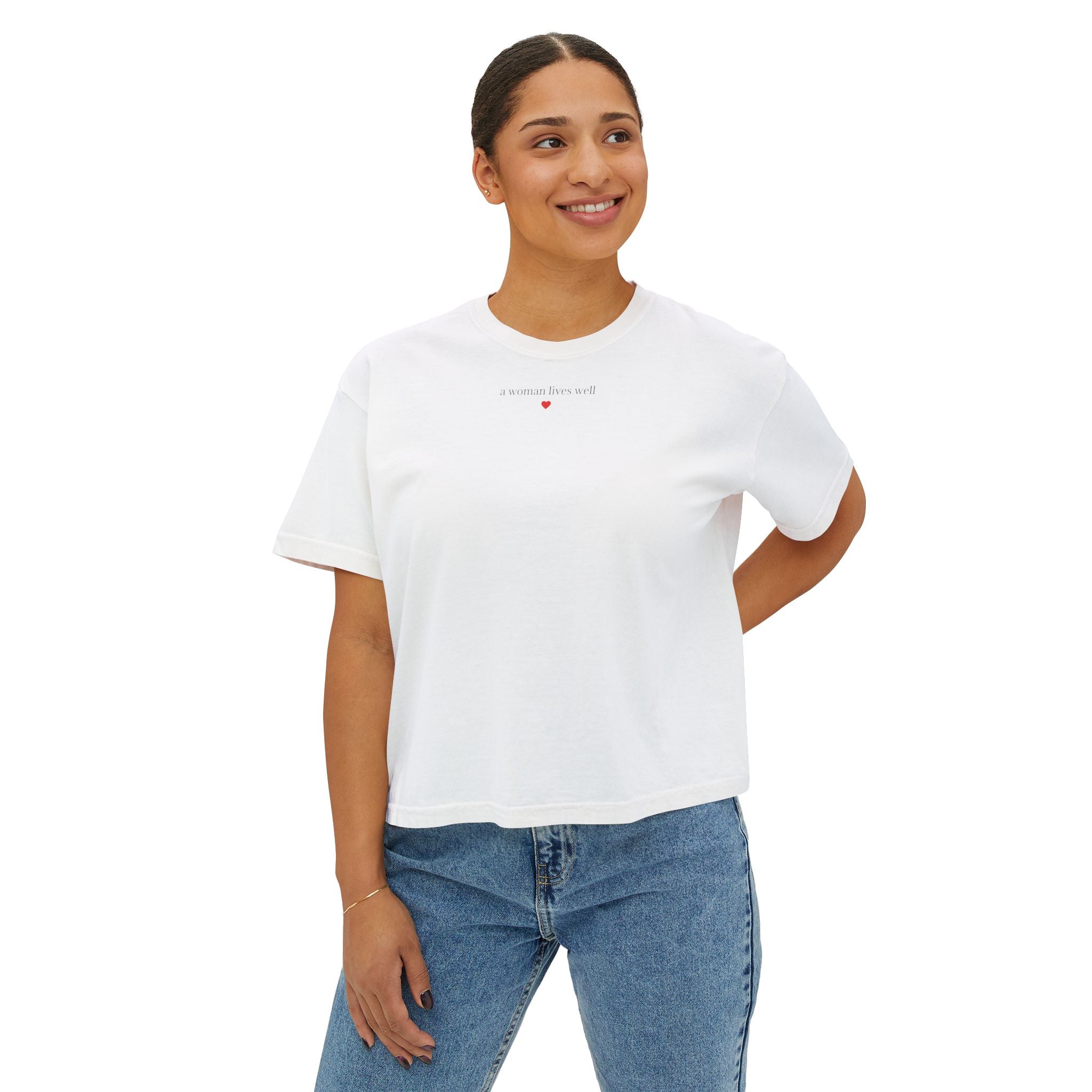 a woman lives well | The Boxy Tee
