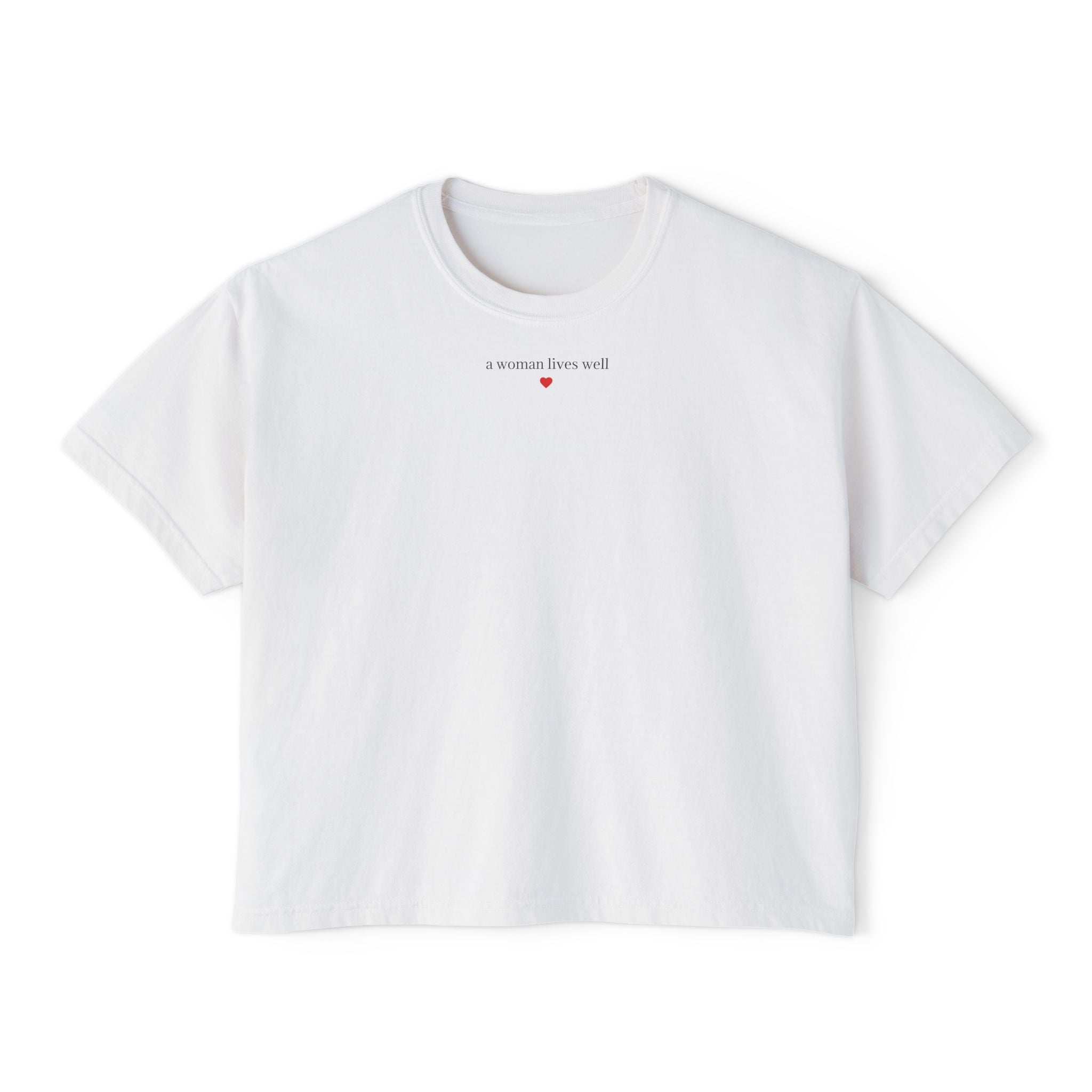 a woman lives well | The Boxy Tee
